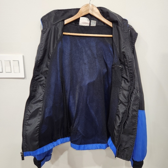 Vintage Marlboro Unlimited Jacket Mens Medium Blue Windbreaker Full Zip Hooded - Picture 3 of 12